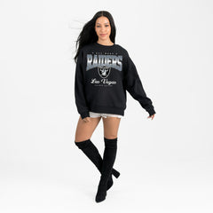 Las Vegas Raiders Gameday Couture Women's Powerhouse Play Premium Fleece Sweatshirt - Black Sweatshirts