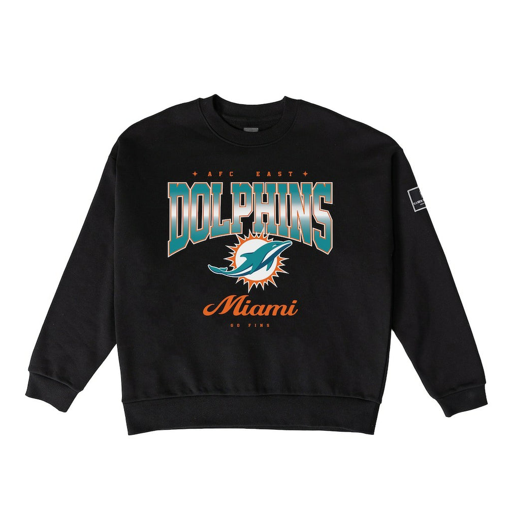 Miami Dolphins Gameday Couture Women's Powerhouse Play Premium Fleece Sweatshirt - Black Sweatshirts