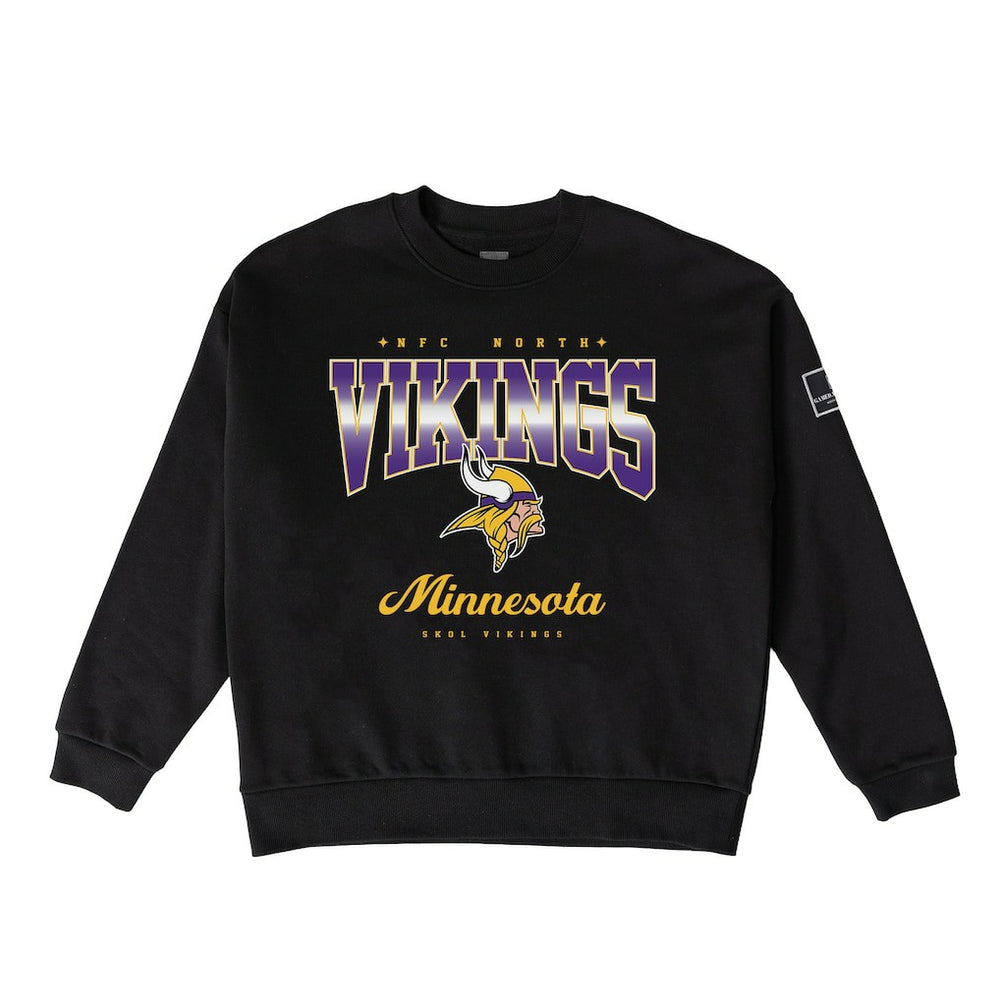 Minnesota Vikings Gameday Couture Women's Powerhouse Play Premium Fleece Sweatshirt - Black Sweatshirts