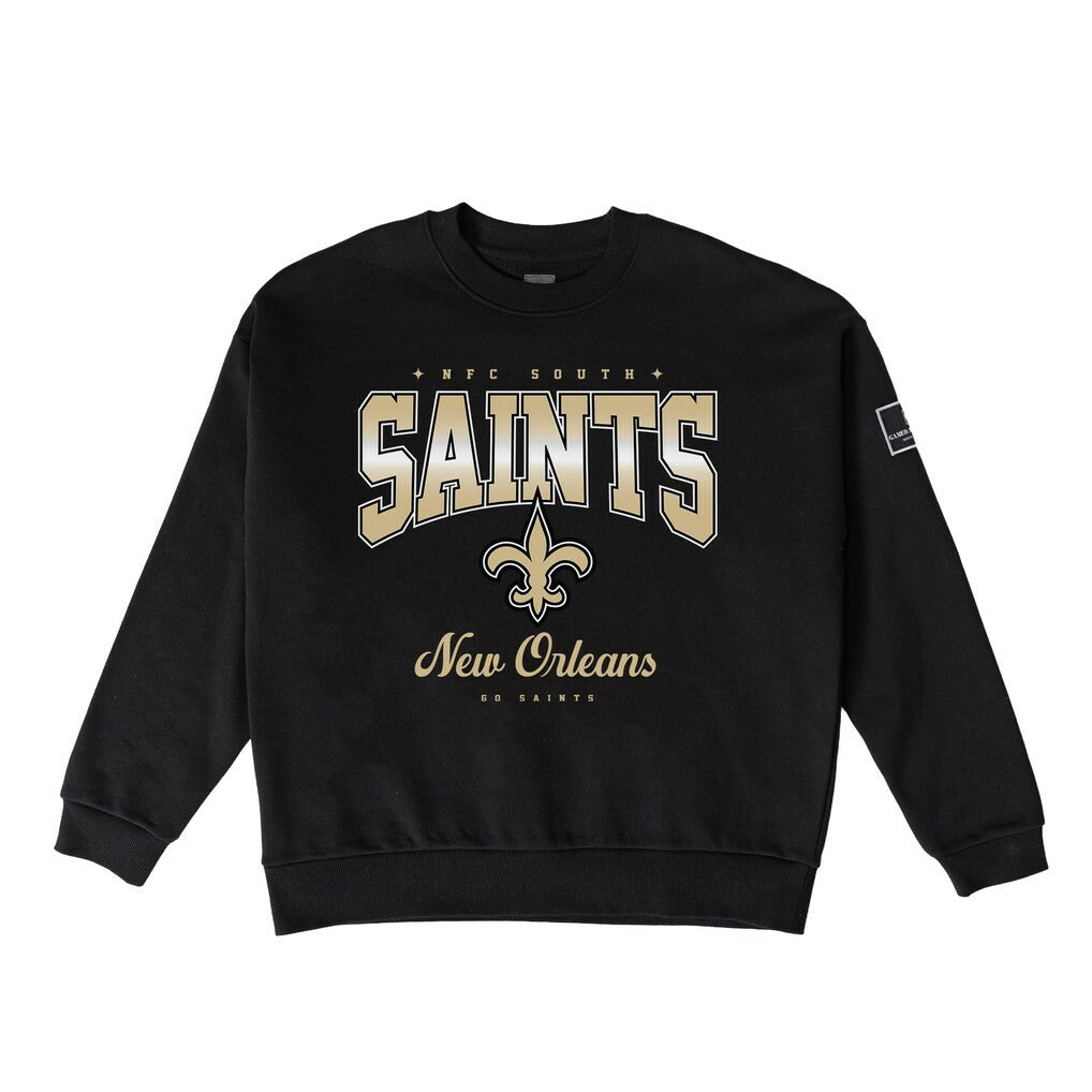 New Orleans Saints Gameday Couture Women's Powerhouse Play Premium Fleece Sweatshirt - Black Sweatshirts