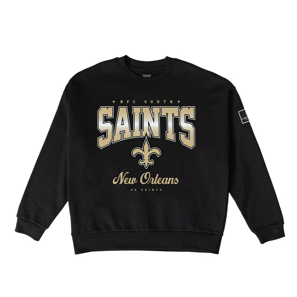 New Orleans Saints Gameday Couture Women's Powerhouse Play Premium Fleece Sweatshirt - Black Sweatshirts
