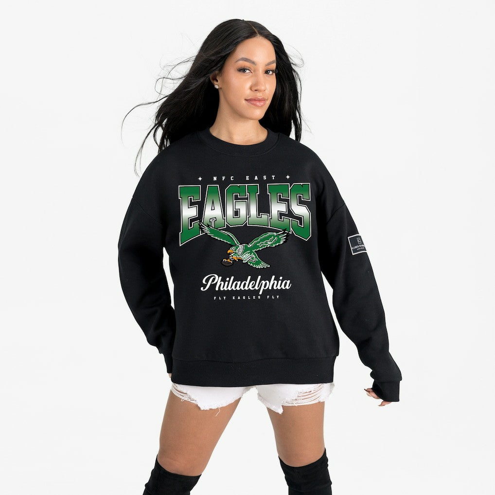 Philadelphia Eagles Gameday Couture Women's Powerhouse Play Premium Fleece Sweatshirt - Black Sweatshirts