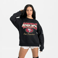 San Francisco 49ers Gameday Couture Women's Powerhouse Play Premium Fleece Sweatshirt - Black Sweatshirts