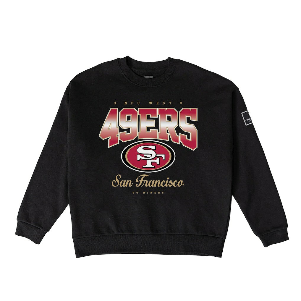 San Francisco 49ers Gameday Couture Women's Powerhouse Play Premium Fleece Sweatshirt - Black Sweatshirts