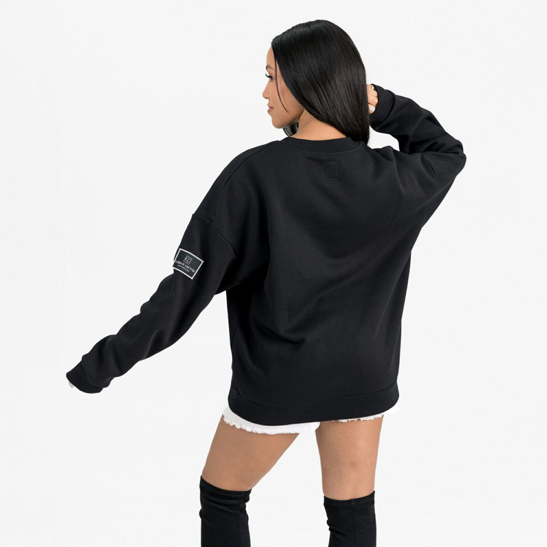 Tampa Bay Buccaneers Gameday Couture Women's Powerhouse Play Premium Fleece Sweatshirt - Black Sweatshirts
