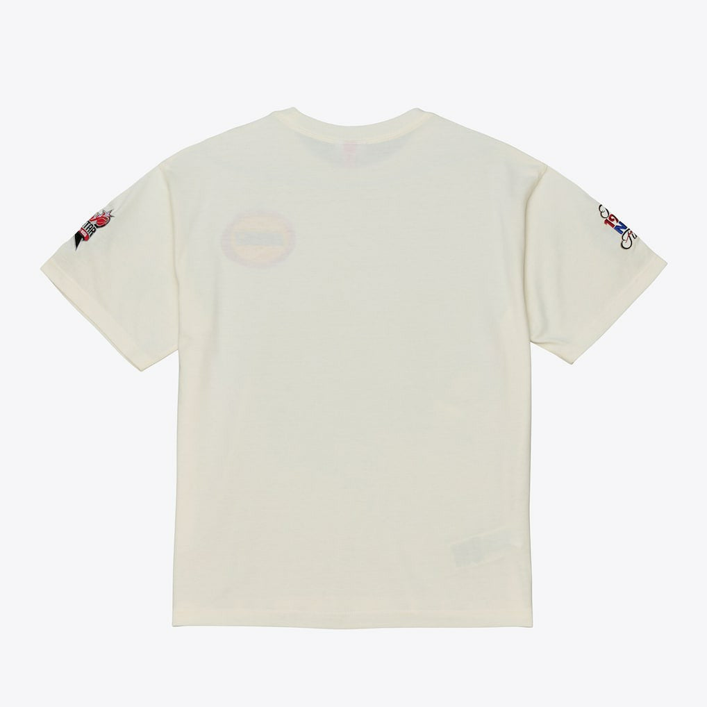 Houston Rockets Hardwood Classics Chainstitch Premium T-Shirt Cream - Mitchell & Ness