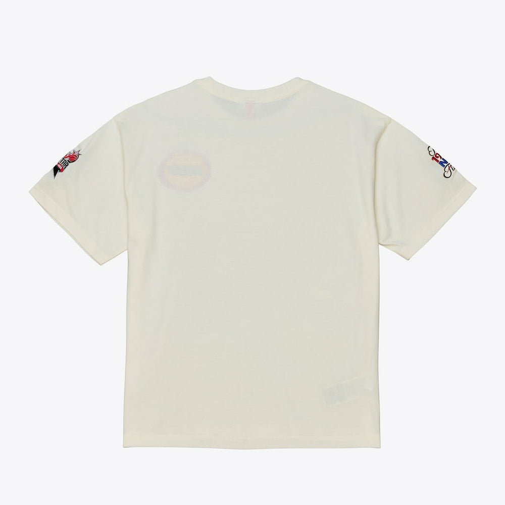 Houston Rockets Hardwood Classics Chainstitch Premium T-Shirt Cream - Mitchell & Ness