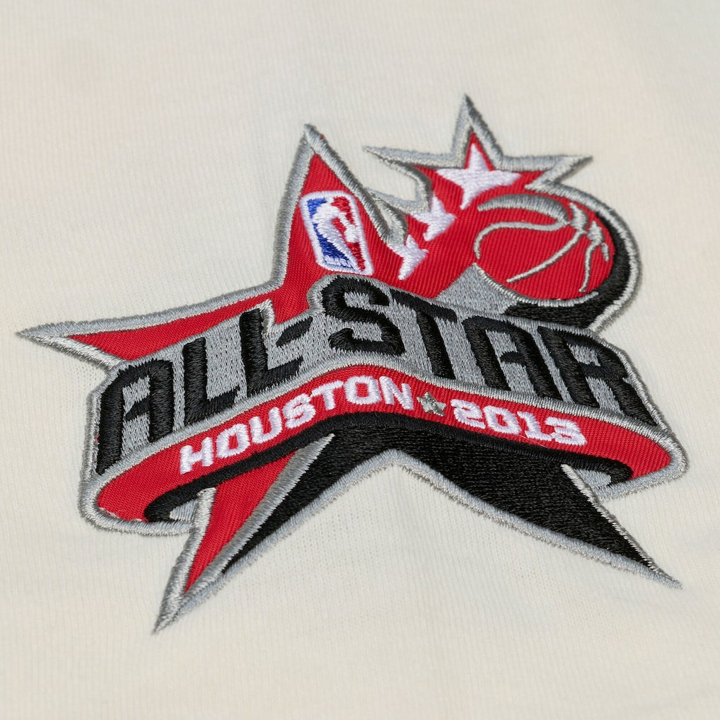 Houston Rockets Hardwood Classics Chainstitch Premium T-Shirt Cream - Mitchell & Ness