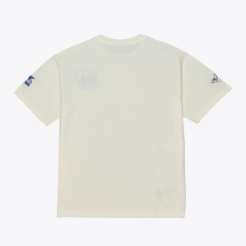 Dallas Mavericks Hardwood Classics Chainstitch Premium T-Shirt Cream - Mitchell & Ness