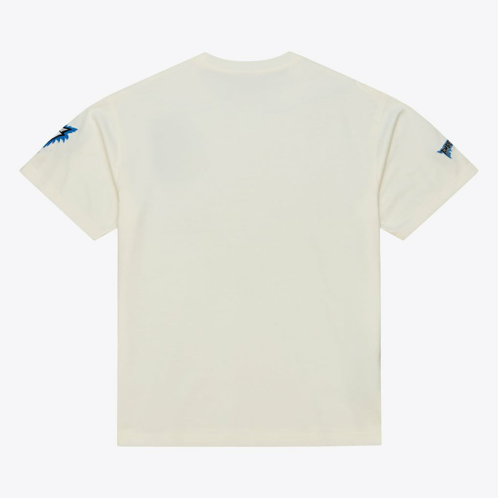 Minnesota Timberwolves Hardwood Classics Chainstitch Premium T-Shirt Cream - Mitchell & Ness