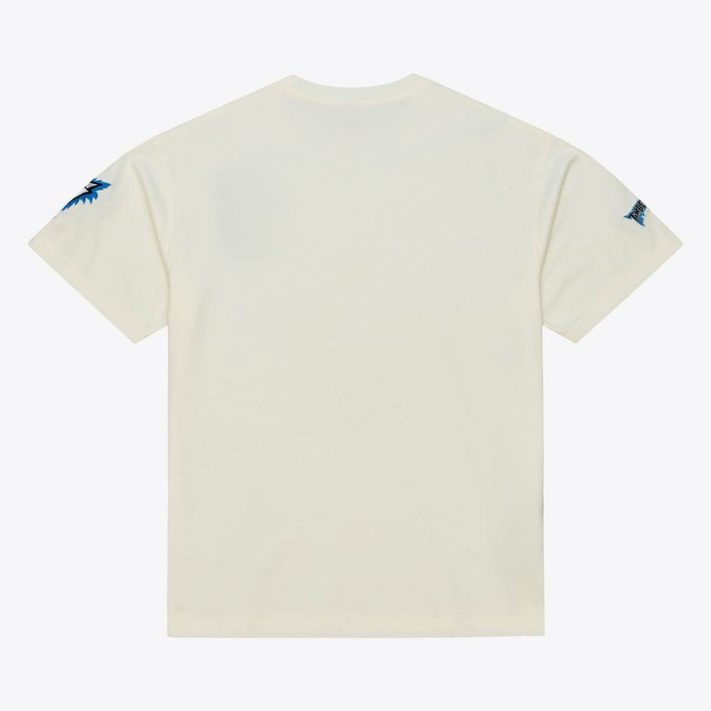 Minnesota Timberwolves Hardwood Classics Chainstitch Premium T-Shirt Cream - Mitchell & Ness