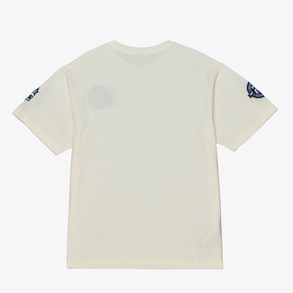 Orlando Magic Hardwood Classics Chainstitch Premium T-Shirt Cream - Mitchell & Ness