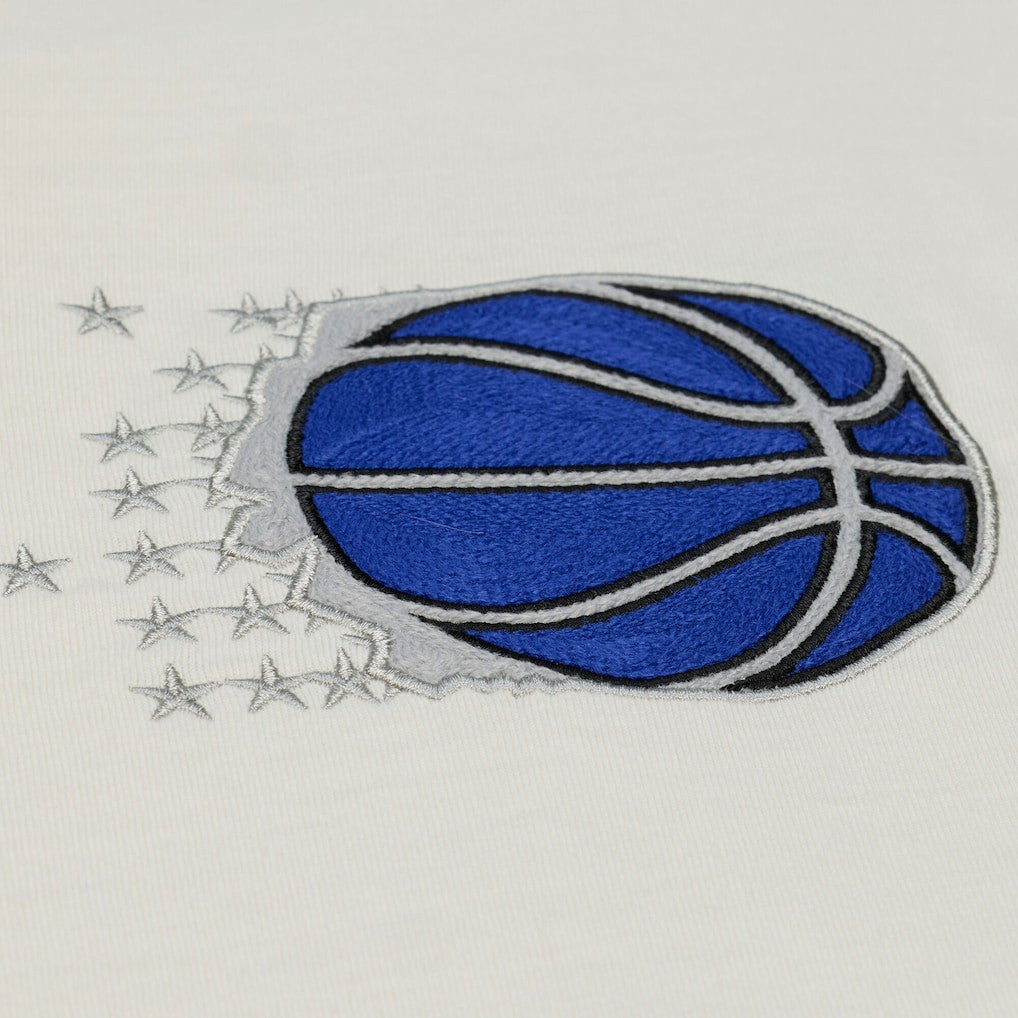 Orlando Magic Hardwood Classics Chainstitch Premium T-Shirt Cream - Mitchell & Ness