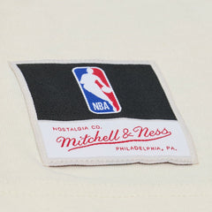 Golden State Warriors Hardwood Classics Chainstitch Premium T-Shirt Cream - Mitchell & Ness