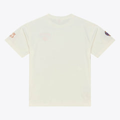 New York Knicks Hardwood Classics Chainstitch Premium T-Shirt Cream - Mitchell & Ness