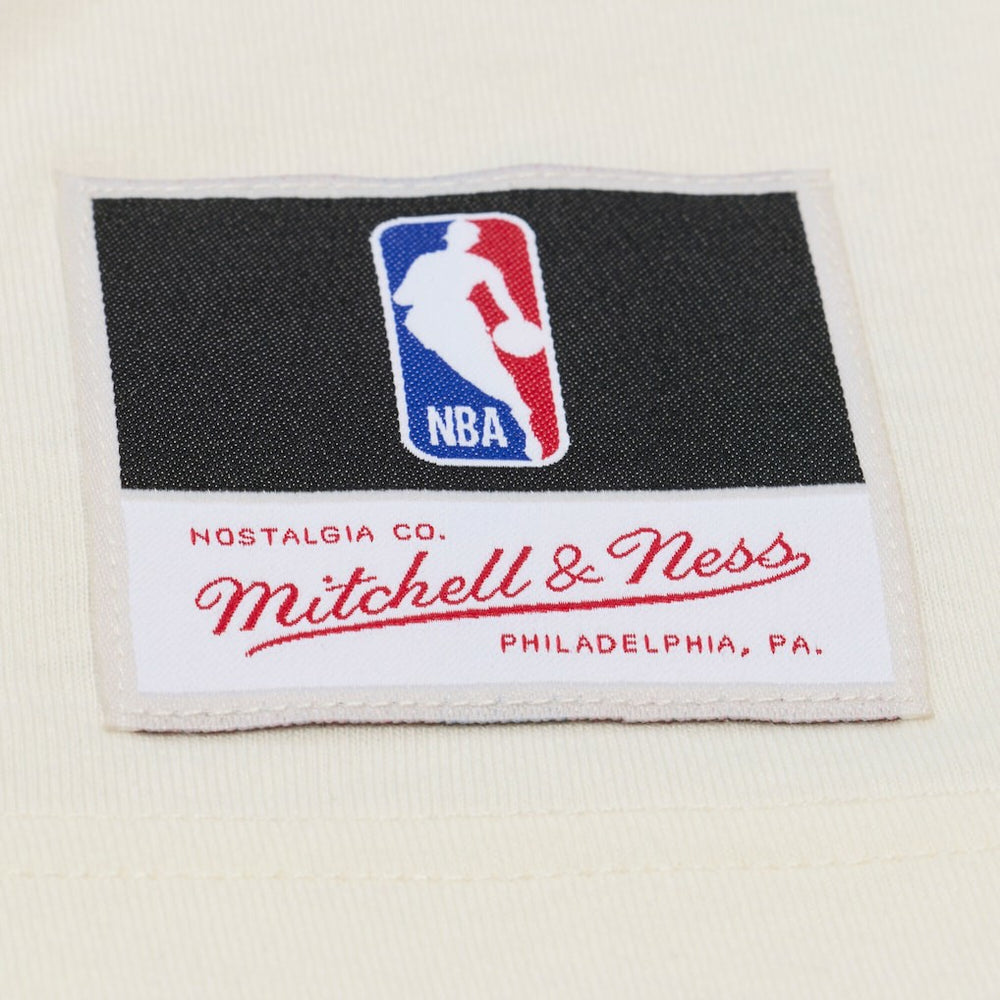 Oklahoma City Thunder Hardwood Classics Chainstitch Premium T-Shirt Cream - Mitchell & Ness