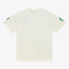 Boston Celtics Hardwood Classics Chainstitch Premium T-Shirt Cream - Mitchell & Ness