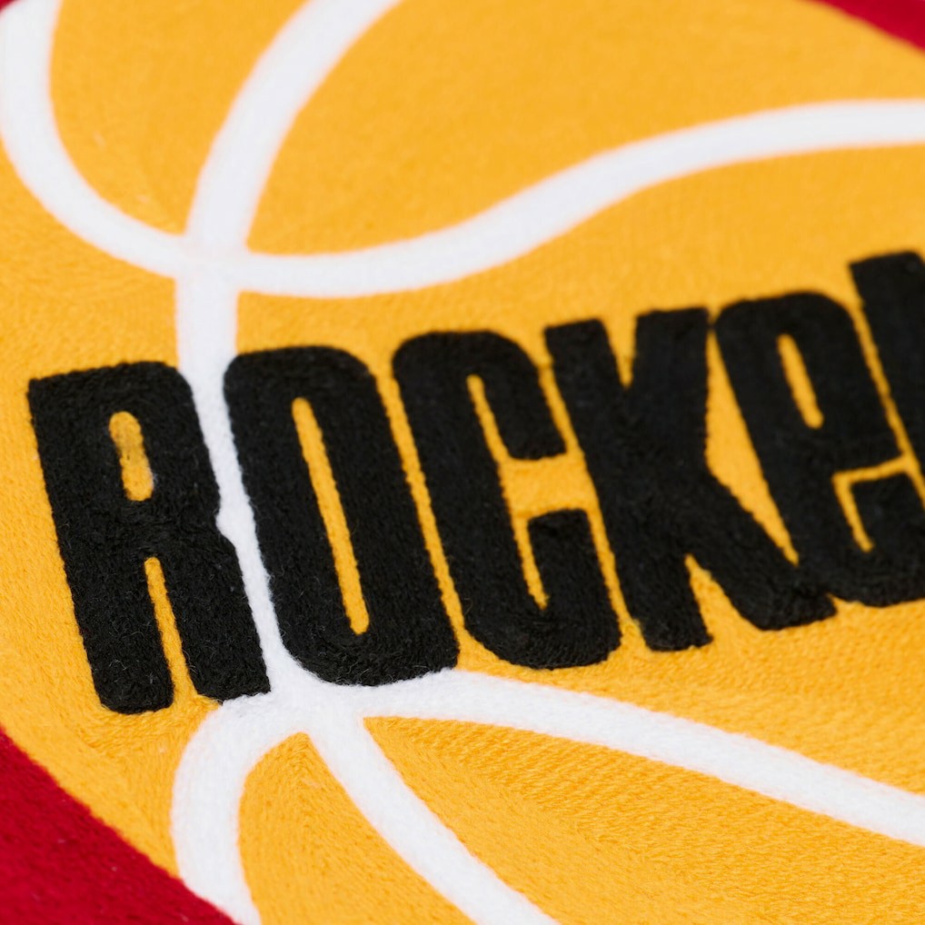 Houston Rockets Hardwood Classics Chainstitch Premium Fleece Hoodie Cream - Mitchell & Ness