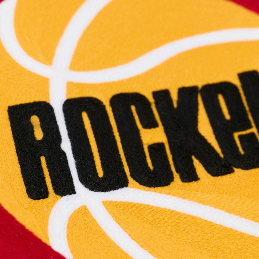 Houston Rockets Hardwood Classics Chainstitch Premium Fleece Hoodie Cream - Mitchell & Ness