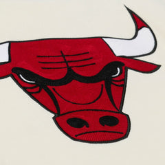 Chicago Bulls Hardwood Classics Chainstitch Premium Fleece Hoodie Cream - Mitchell & Ness