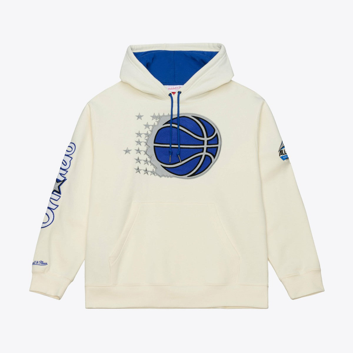 Orlando Magic Hardwood Classics Chainstitch Premium Fleece Hoodie Cream - Mitchell & Ness