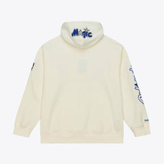 Orlando Magic Hardwood Classics Chainstitch Premium Fleece Hoodie Cream - Mitchell & Ness