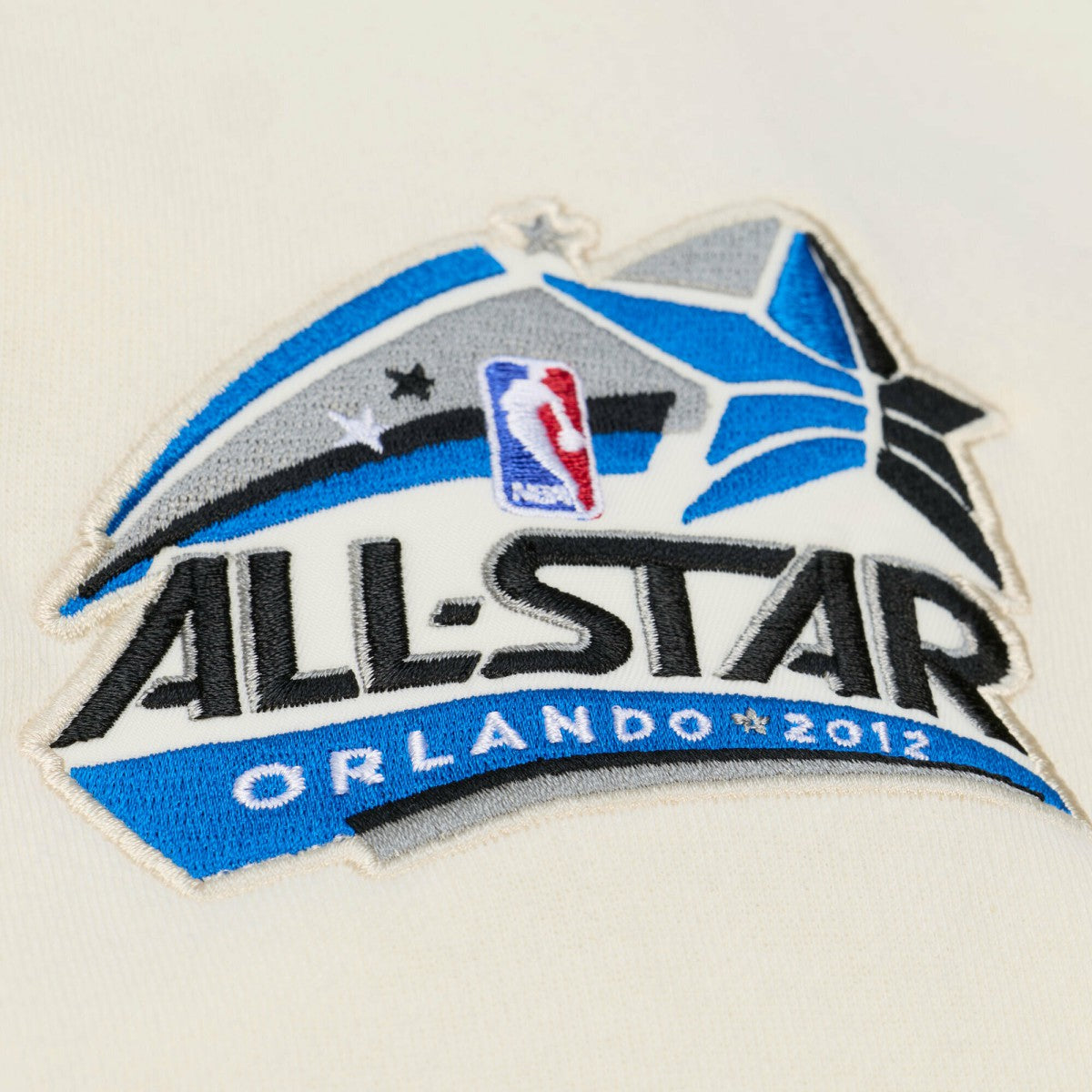 Orlando Magic Hardwood Classics Chainstitch Premium Fleece Hoodie Cream - Mitchell & Ness