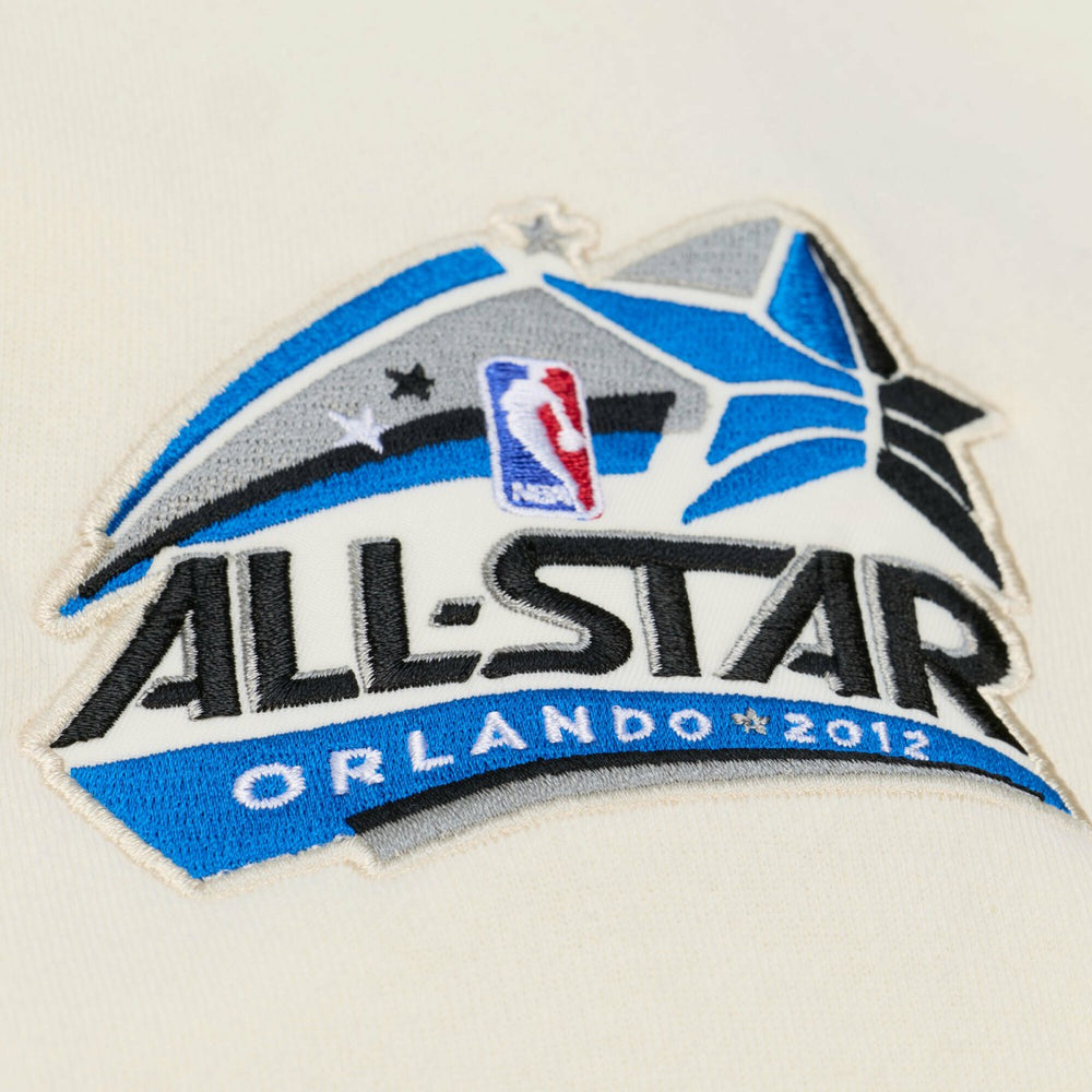 Orlando Magic Hardwood Classics Chainstitch Premium Fleece Hoodie Cream - Mitchell & Ness