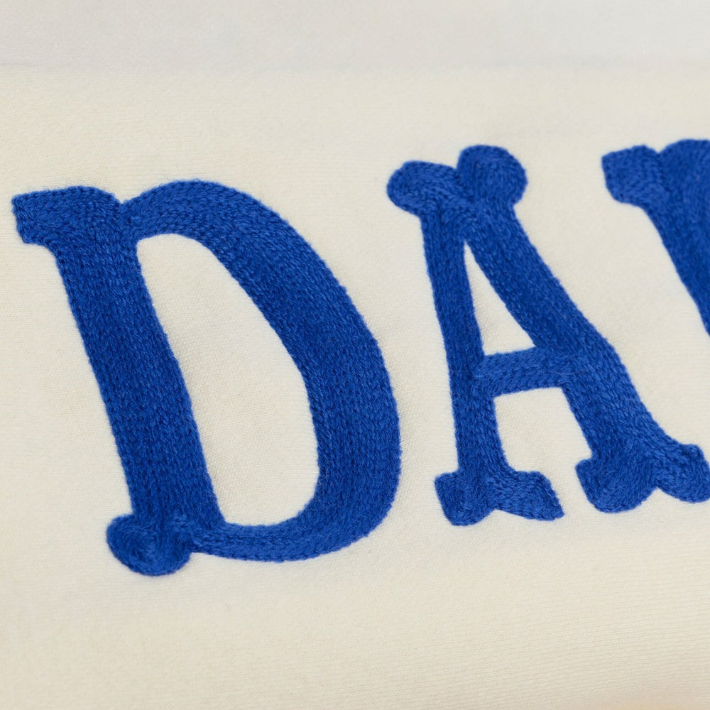 Dallas Mavericks Hardwood Classics Chainstitch Premium Fleece Hoodie Cream - Mitchell & Ness