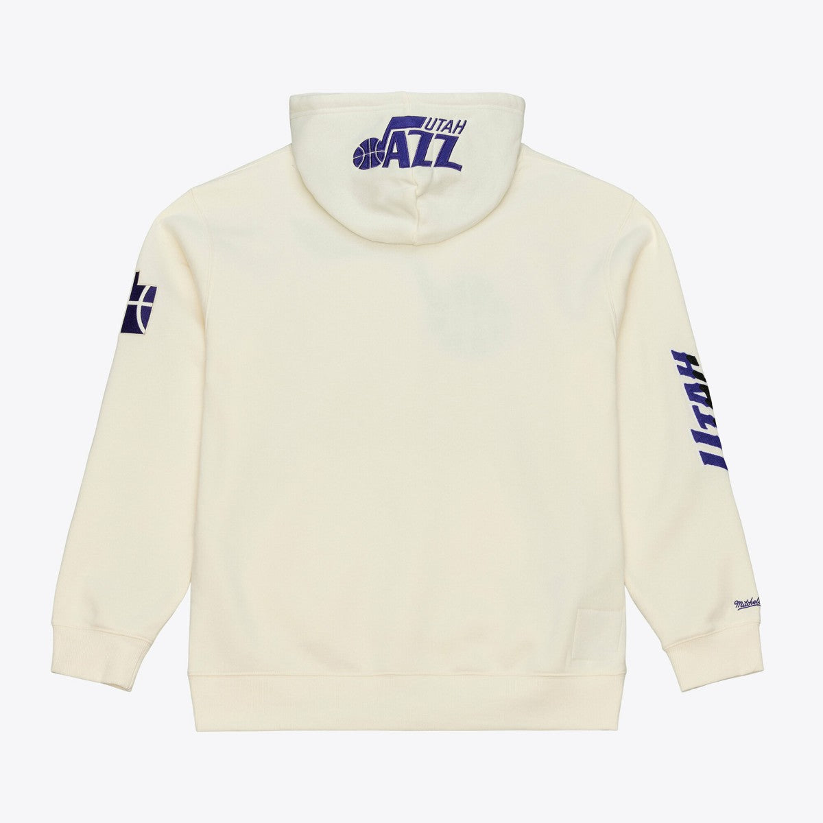 Utah Jazz Hardwood Classics Chainstitch Premium Fleece Hoodie Cream - Mitchell & Ness outlet