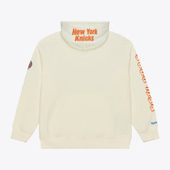 New York Knicks Hardwood Classics Chainstitch Premium Fleece Hoodie Cream - Mitchell & Ness