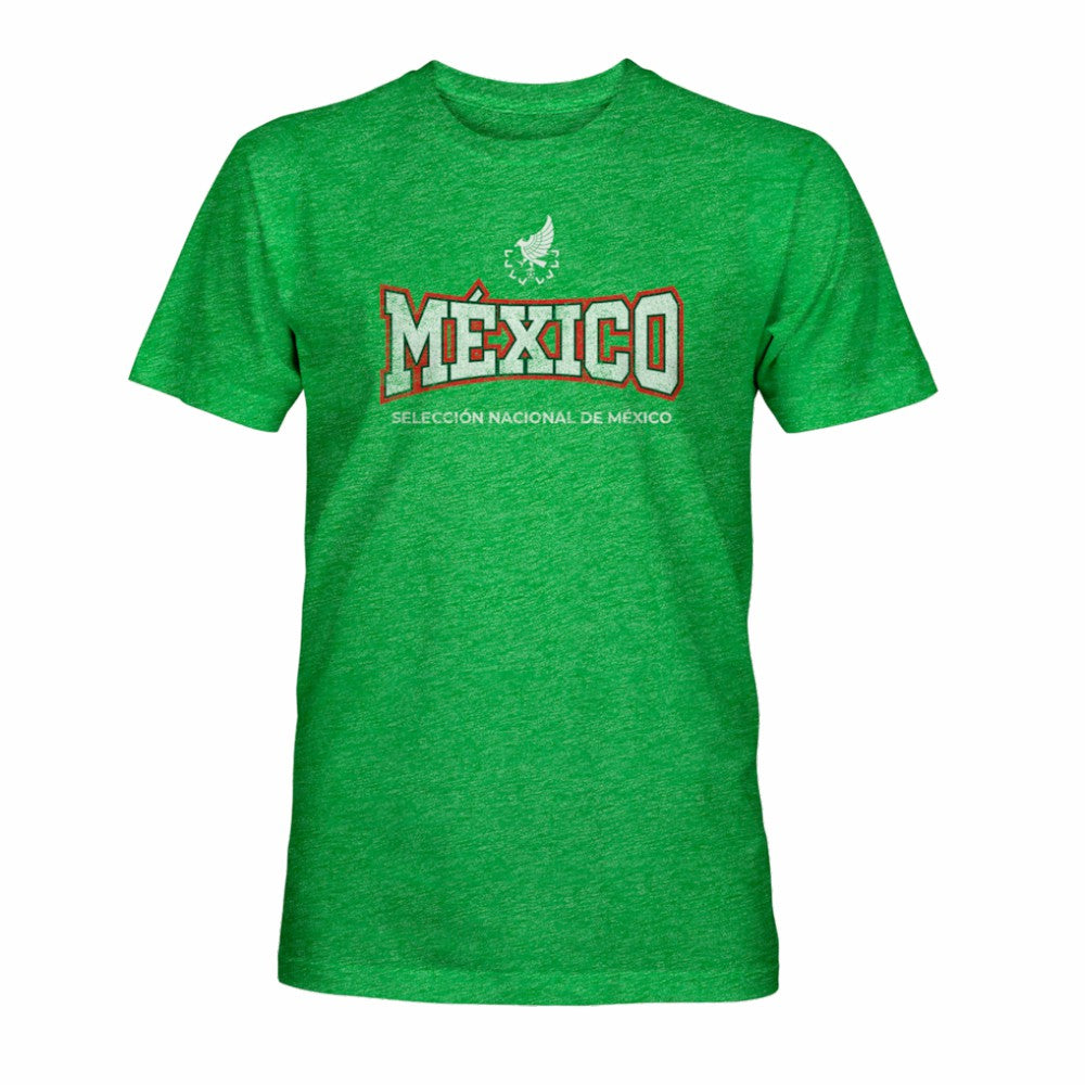 Mexico National Team 1863FC Athletic Wordmark Vintage Tri-Blend T-Shirt Green