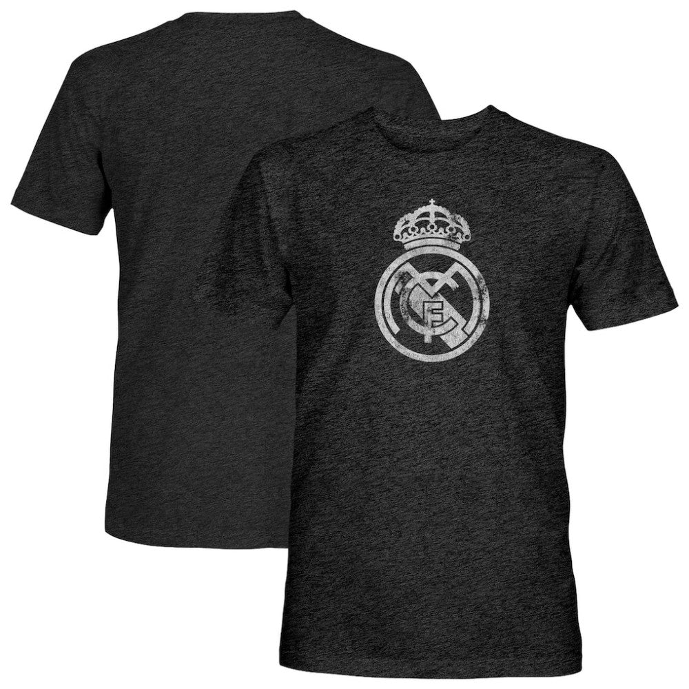 Real Madrid 1863FC Mono Badge Vintage Tri-Blend T-Shirt Black