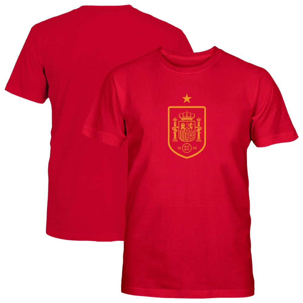Spain National Team 1863FC Youth Mono Badge T-Shirt Maroon