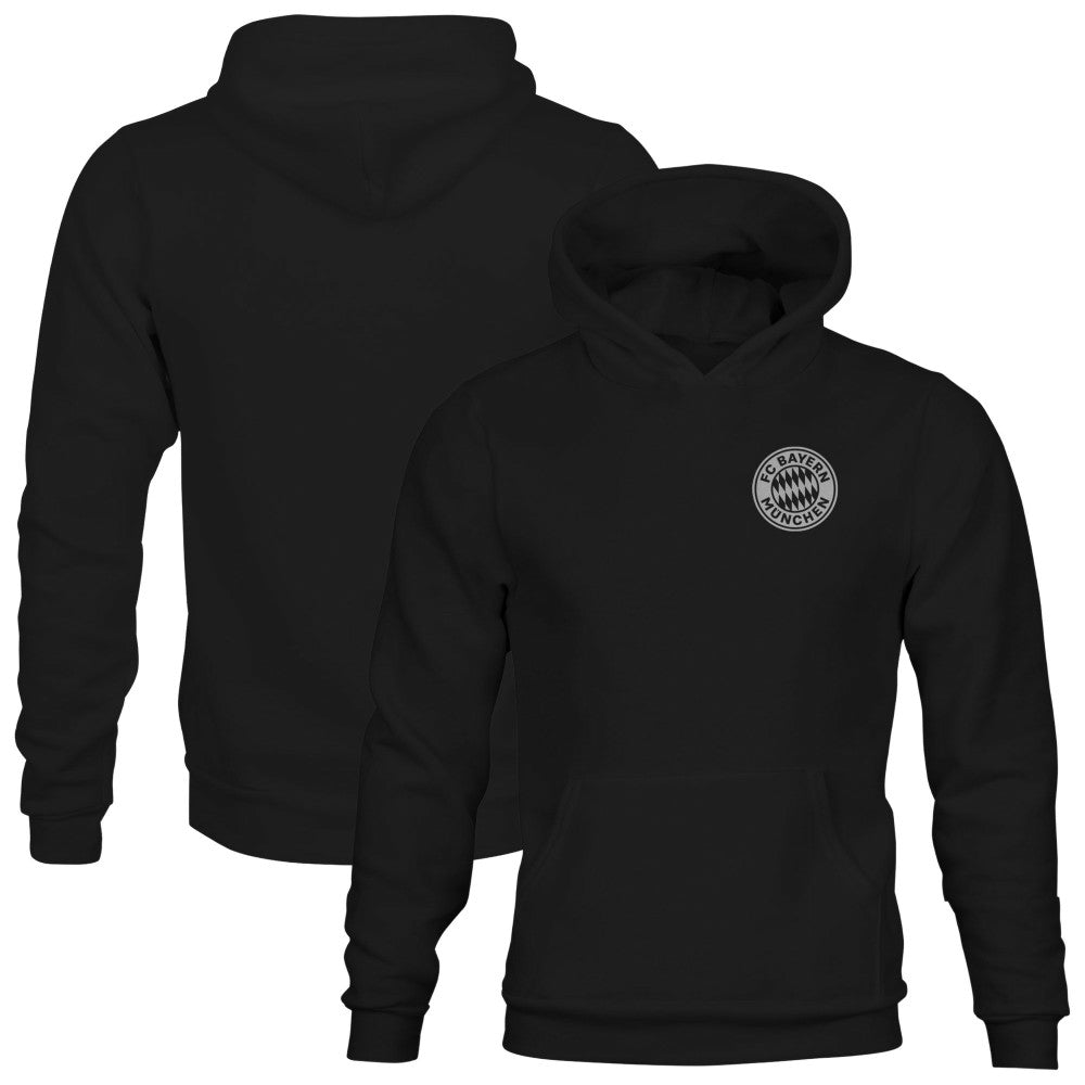 Bayern Munich 1863FC Youth Mono Badge Fleece Hoodie Black