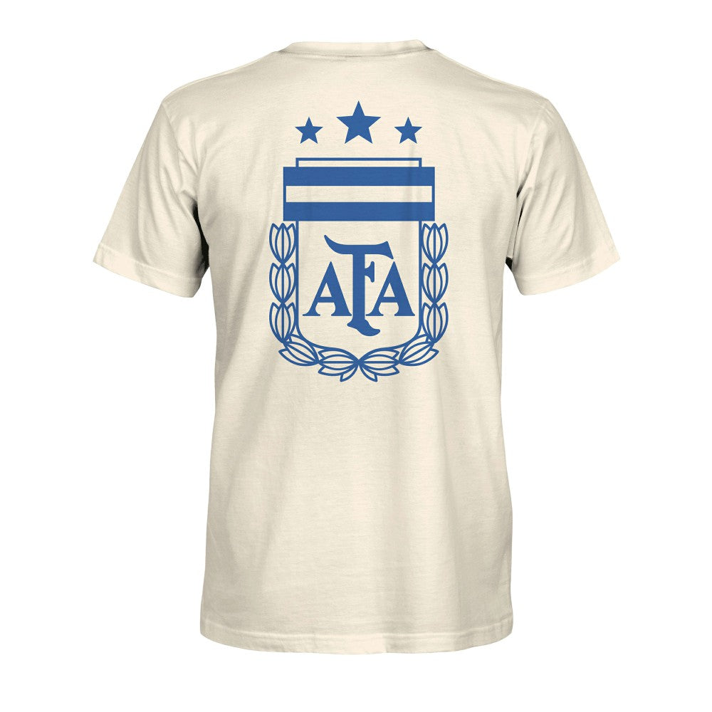 Argentina National Team 1863FC Big Logo Heavyweight T-Shirt Cream