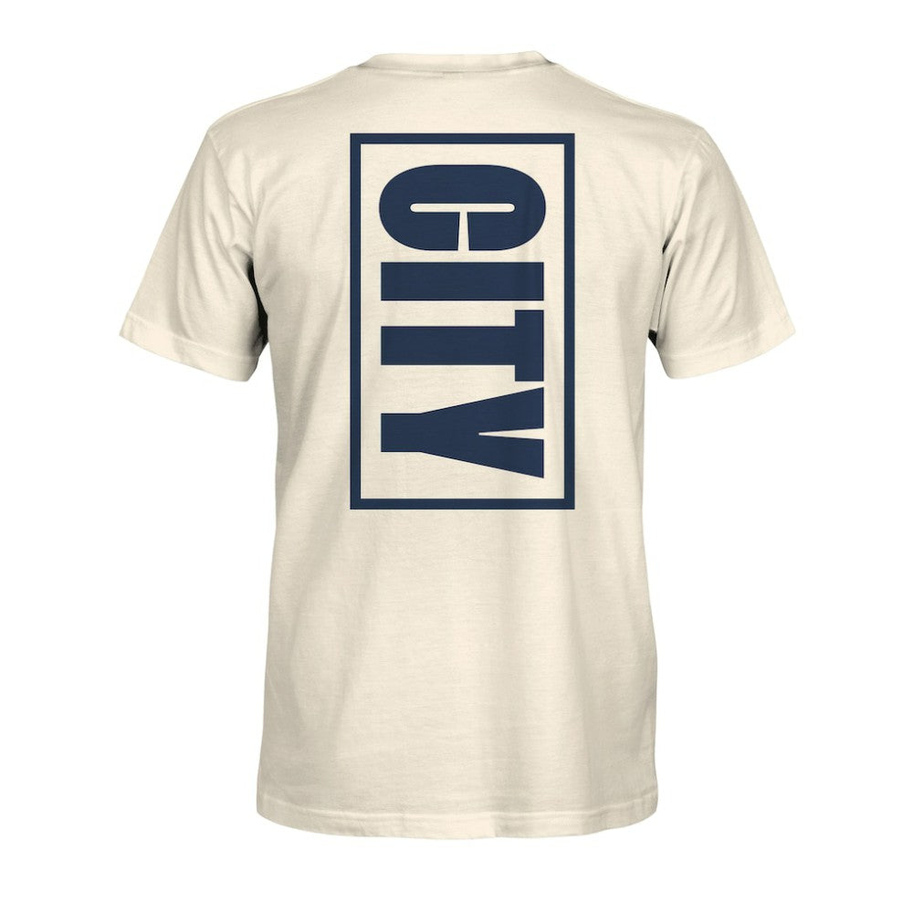 Manchester City 1863FC Big Logo Heavyweight T-Shirt Cream