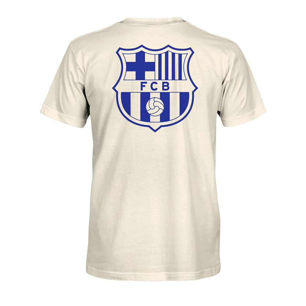 Barcelona 1863FC Big Logo Heavyweight T-Shirt Cream