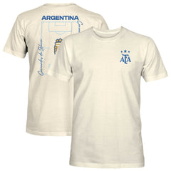 Argentina National Team 1863FC Own the Pitch Heavyweight T-Shirt Cream