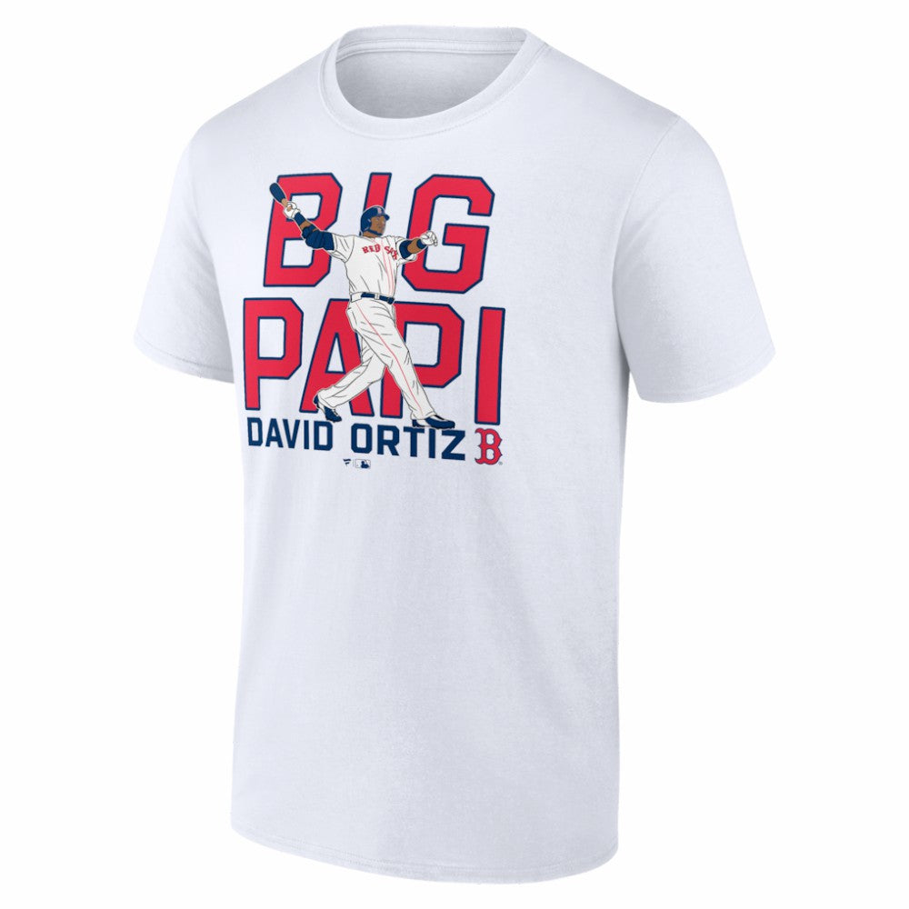 David Ortiz Boston Red Sox Cooperstown Player T-Shirt - White T-shirts