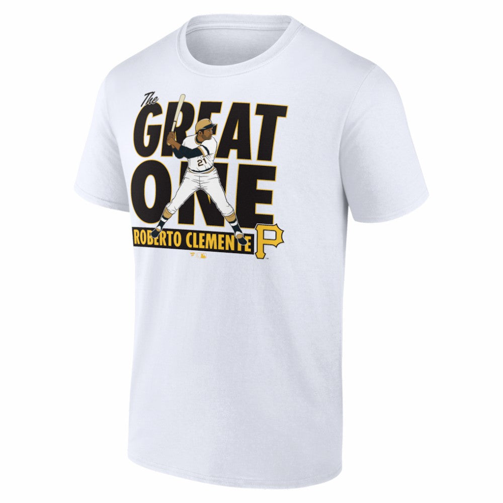 Roberto Clemente Pittsburgh Pirates Cooperstown Player T-Shirt - White T-shirts
