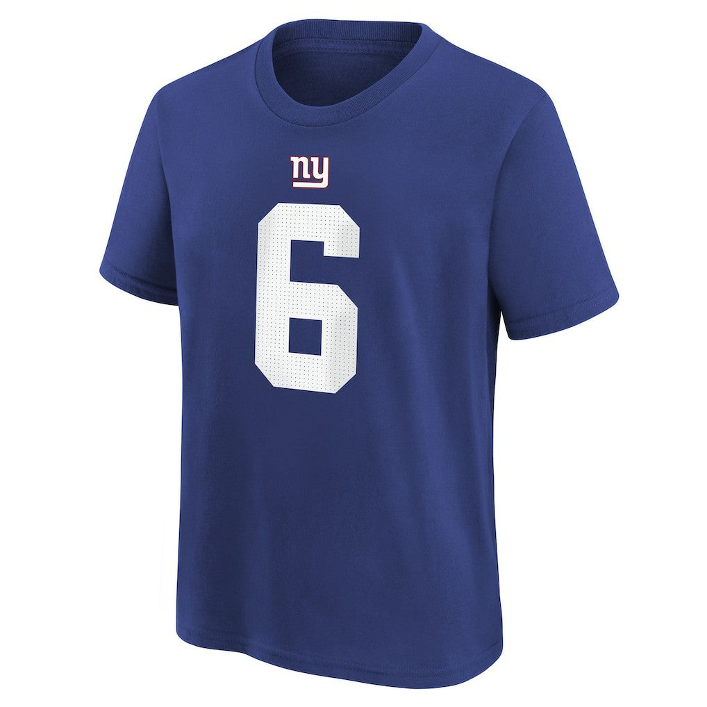 Jaxson Dart New York Giants Youth Name & Number T-Shirt - Royal T-shirts