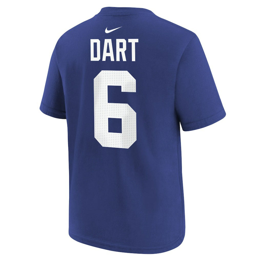Jaxson Dart New York Giants Youth Name & Number T-Shirt - Royal T-shirts