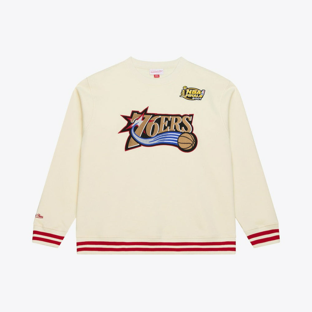 Philadelphia 76ers Hardwood Classics 76 Originals Collection Sweatshirt Cream - Mitchell & Ness