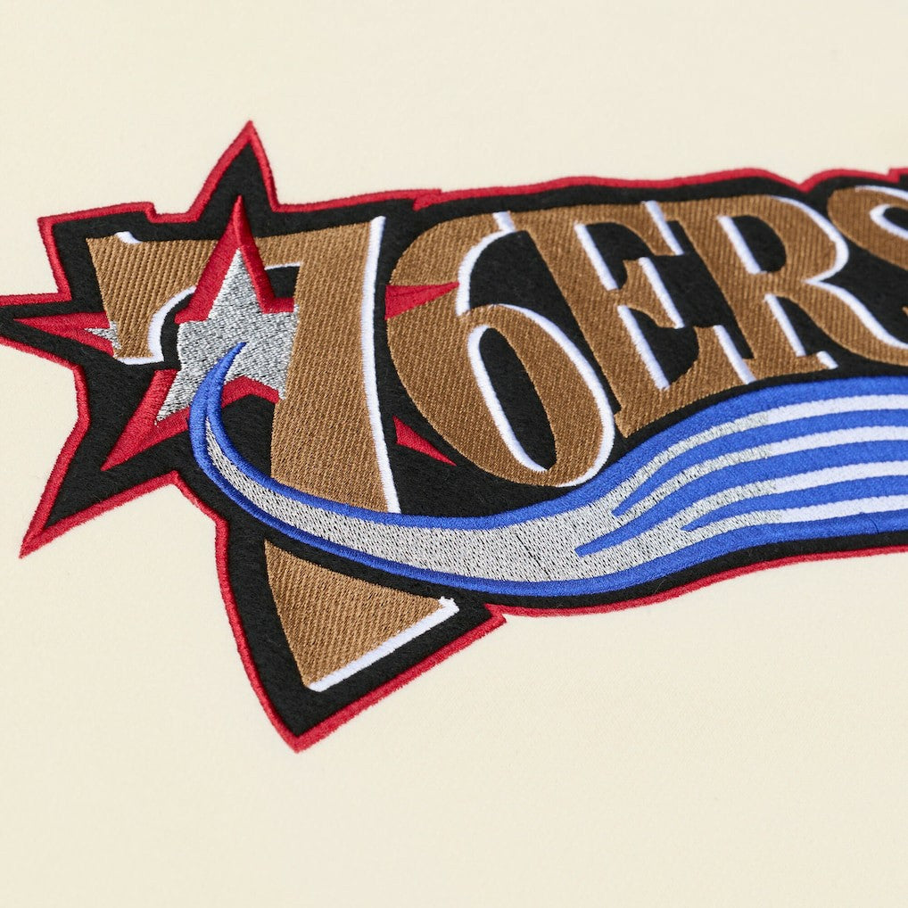 Philadelphia 76ers Hardwood Classics 76 Originals Collection Sweatshirt Cream - Mitchell & Ness