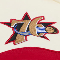 Philadelphia 76ers Hardwood Classics 76 Originals Collection Head Coach Hoodie Cream - Mitchell & Ness