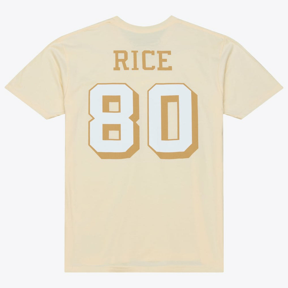 Jerry Rice San Francisco 49ers Sandman Name & Number T-Shirt - Cream T-shirts