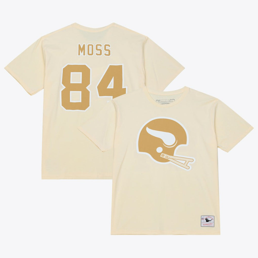 Randy Moss Minnesota Vikings Sandman Name & Number T-Shirt - Cream T-shirts
