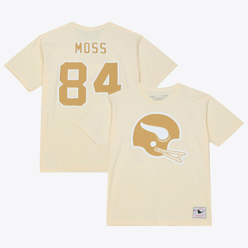 Randy Moss Minnesota Vikings Sandman Name & Number T-Shirt - Cream T-shirts
