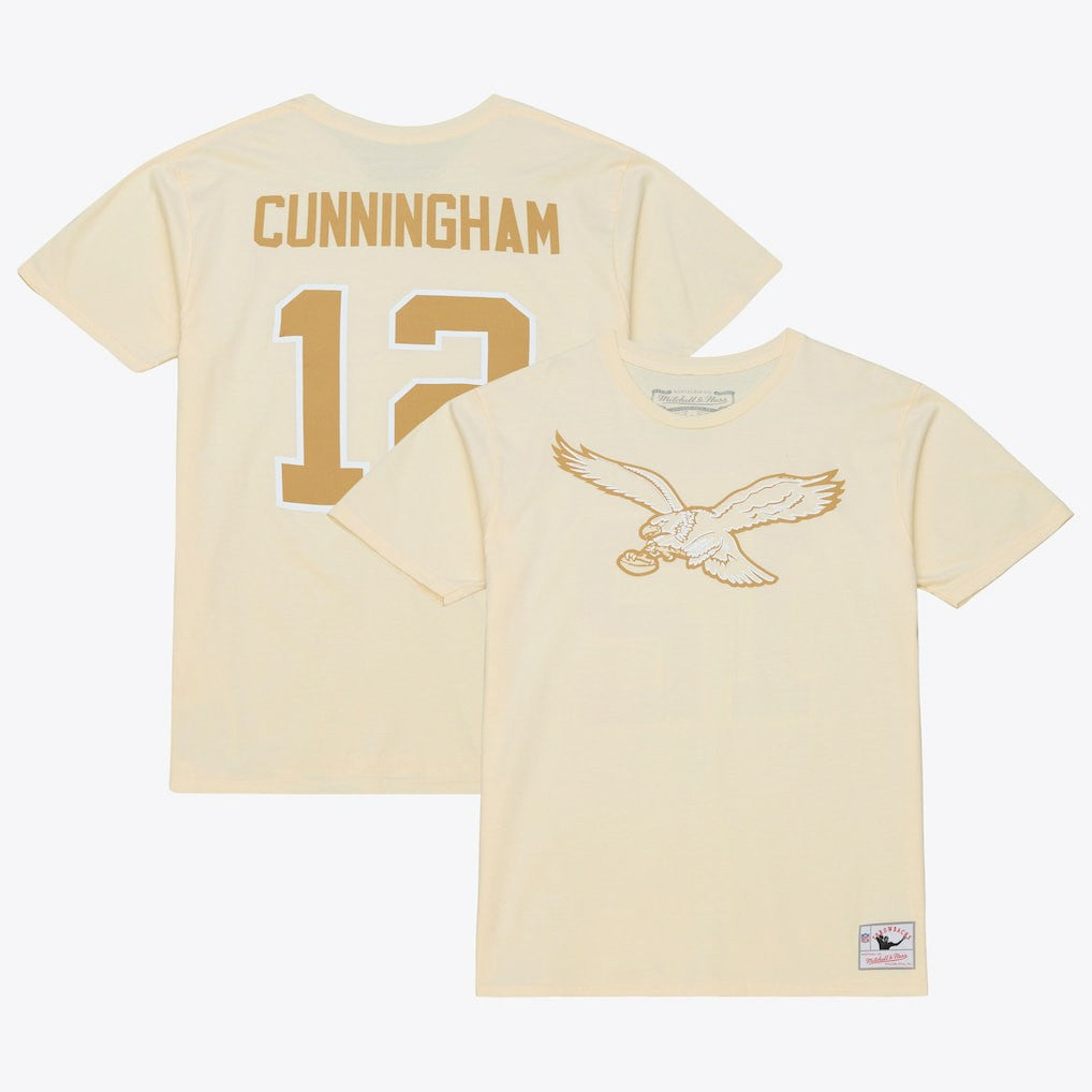 Randall Cunningham Philadelphia Eagles Sandman Name & Number T-Shirt - Cream T-shirts